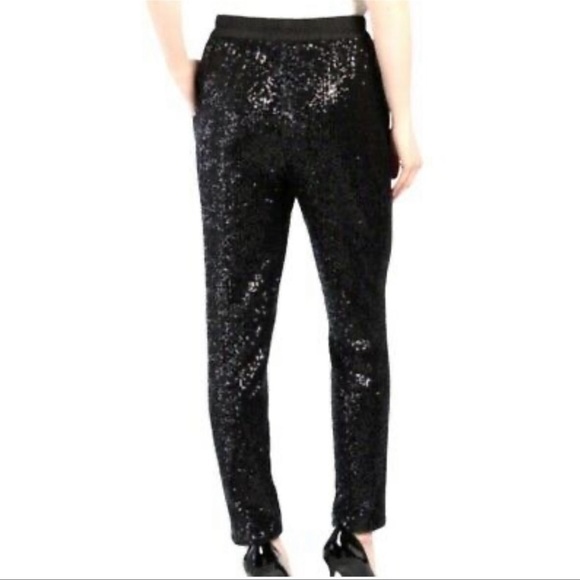 Ramy Brook Arlin black sequin joggers - Picture 5 of 14